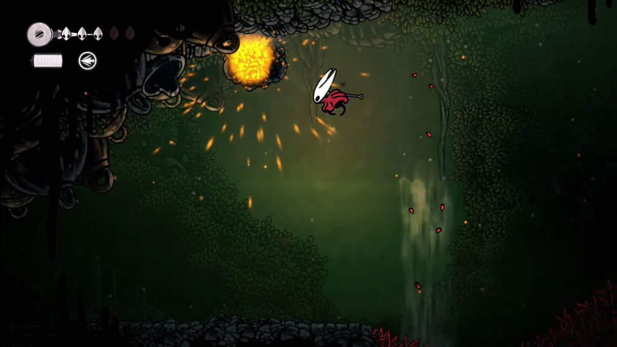 Hollow Knight Silksong, Far Fields Mask Shard Location By Breaking Huge Bomb