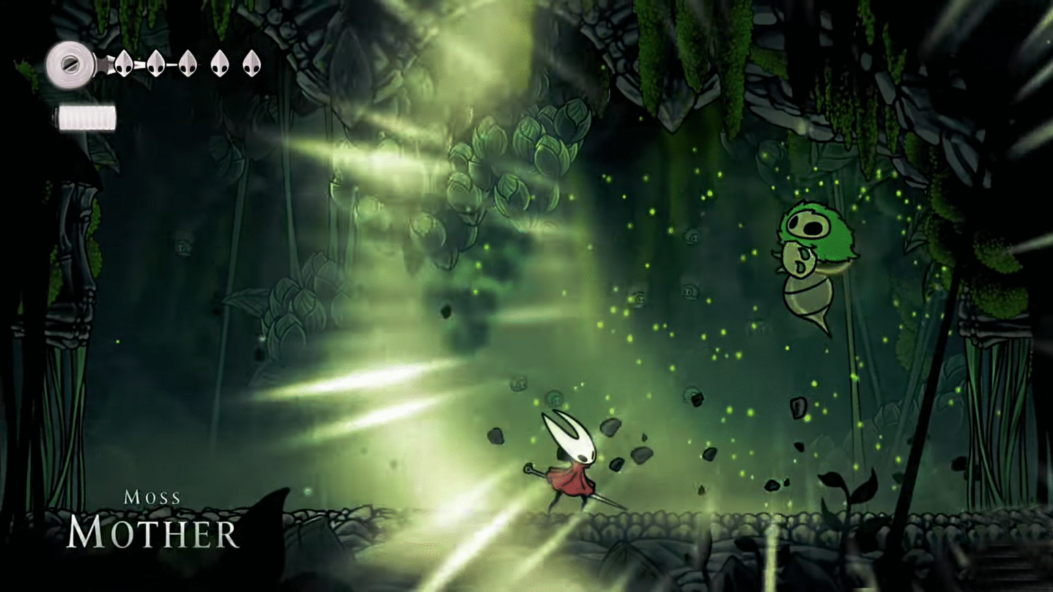 Hollow Knight Silksong Moss Mother Boss Fight Introduction