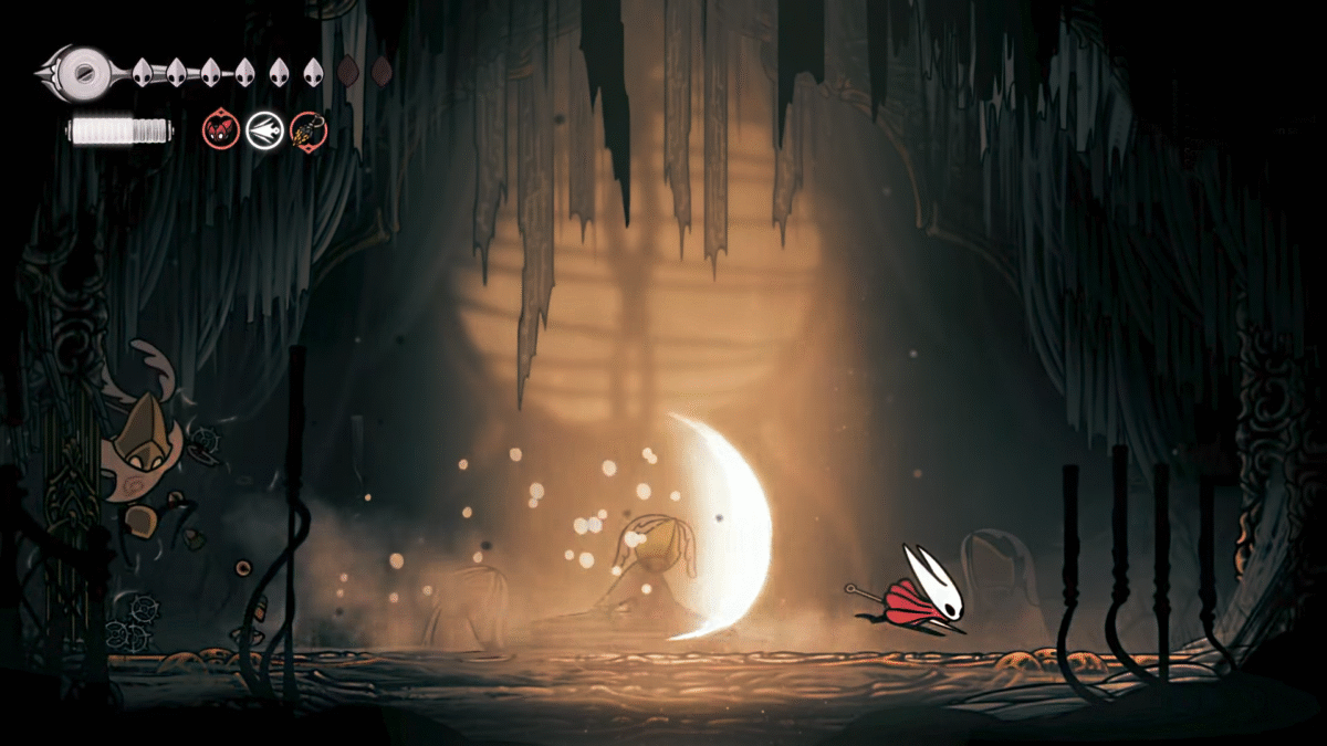 Hollow Knight Silksong - Second Sentinel Boss Slash Projectile Attack on Ground