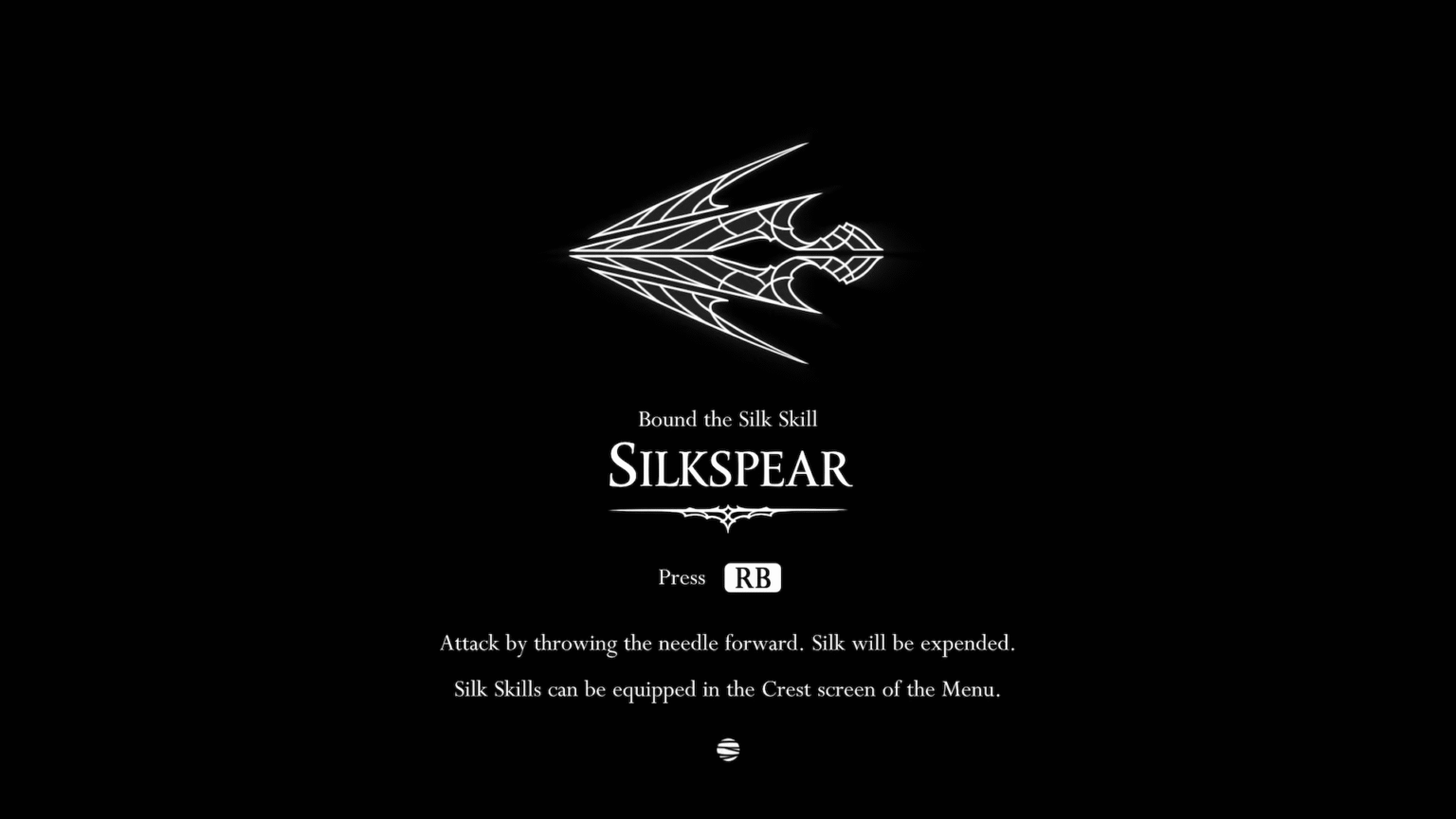Hollow Knight Silksong Silkspear Ability Screen