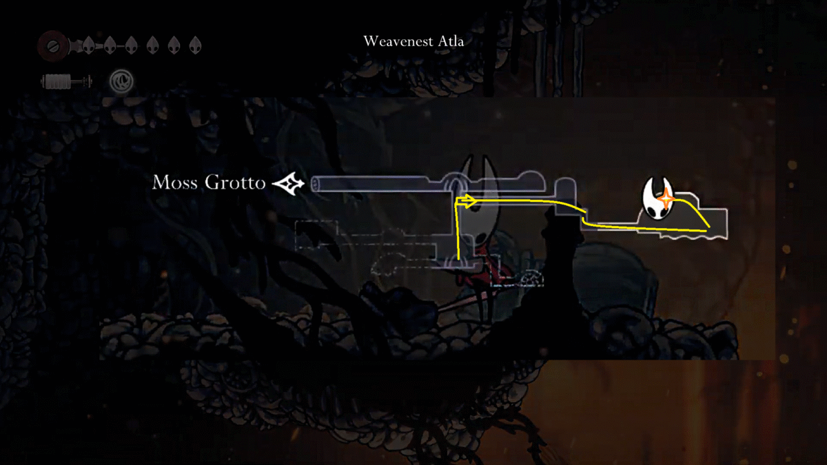 Hollow Knight Silksong, Weavenest Atla Map Mask Shard