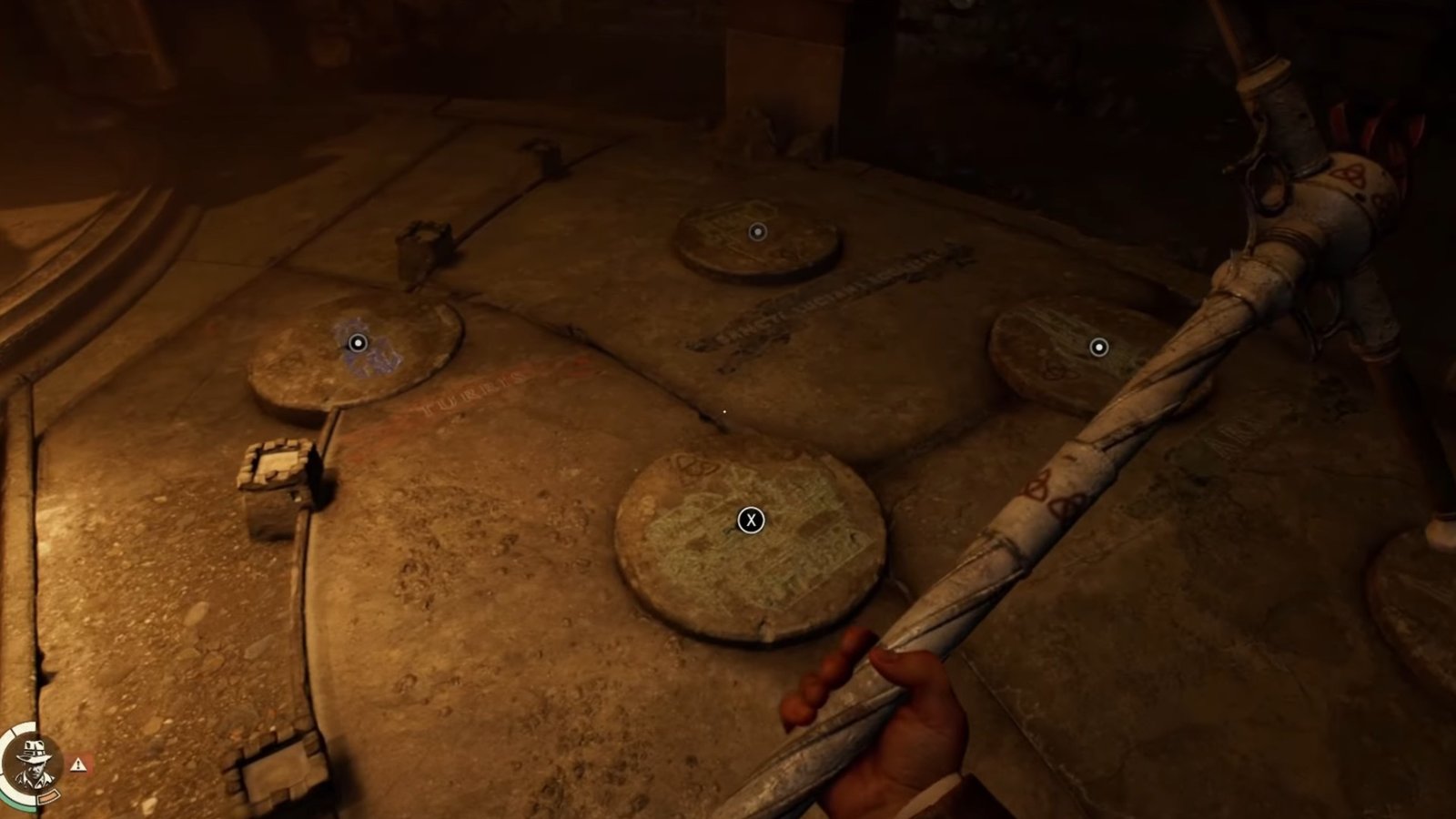 Indiana Jones and the Order of Giants screenshot featuring the fourth Sceptre solution.
