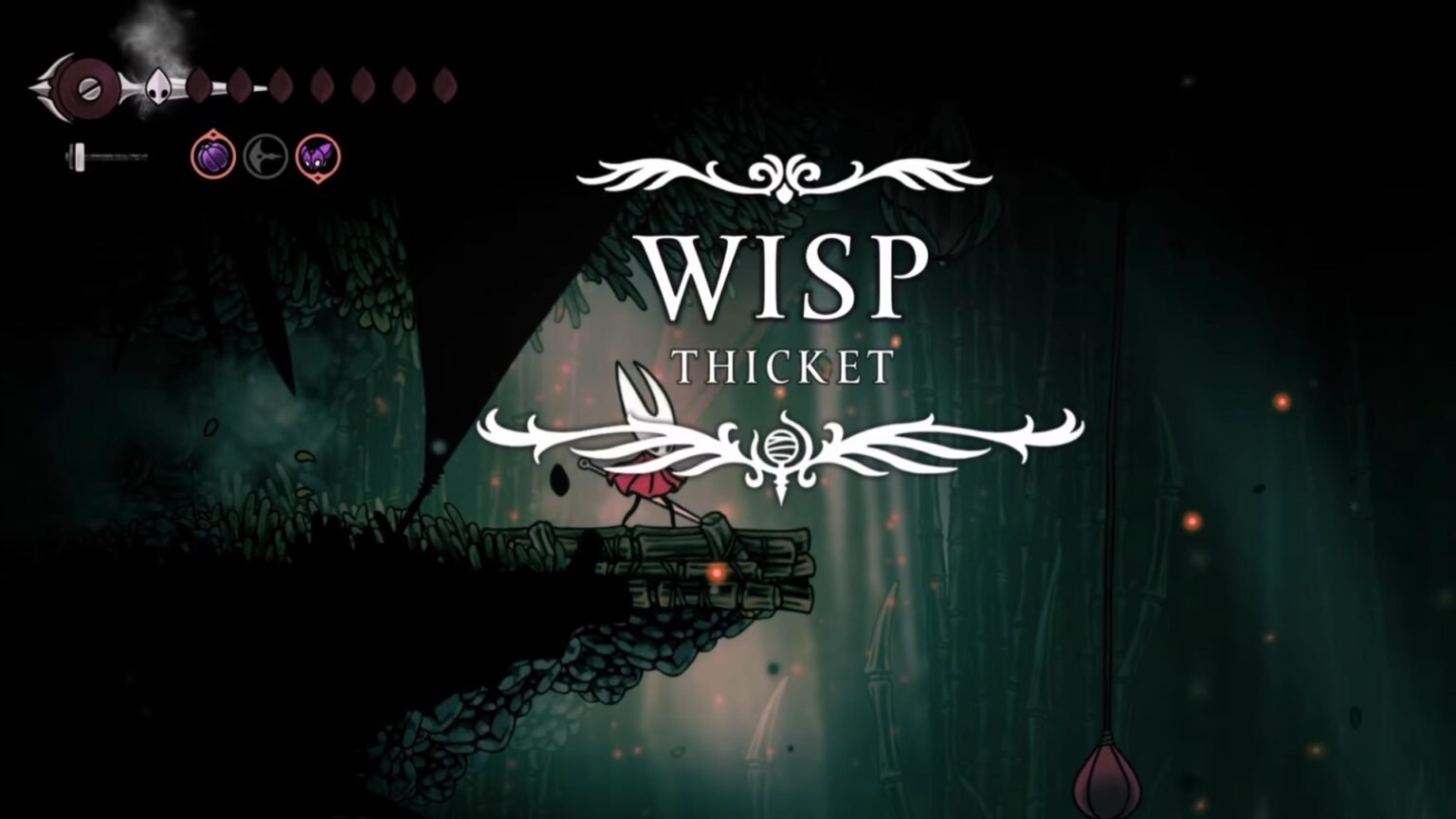 Hollow Knight: Silksong Wisp Thicket Area.