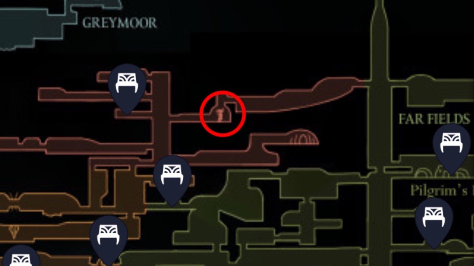 Silksong screenshot featuring Hunter's March map location.