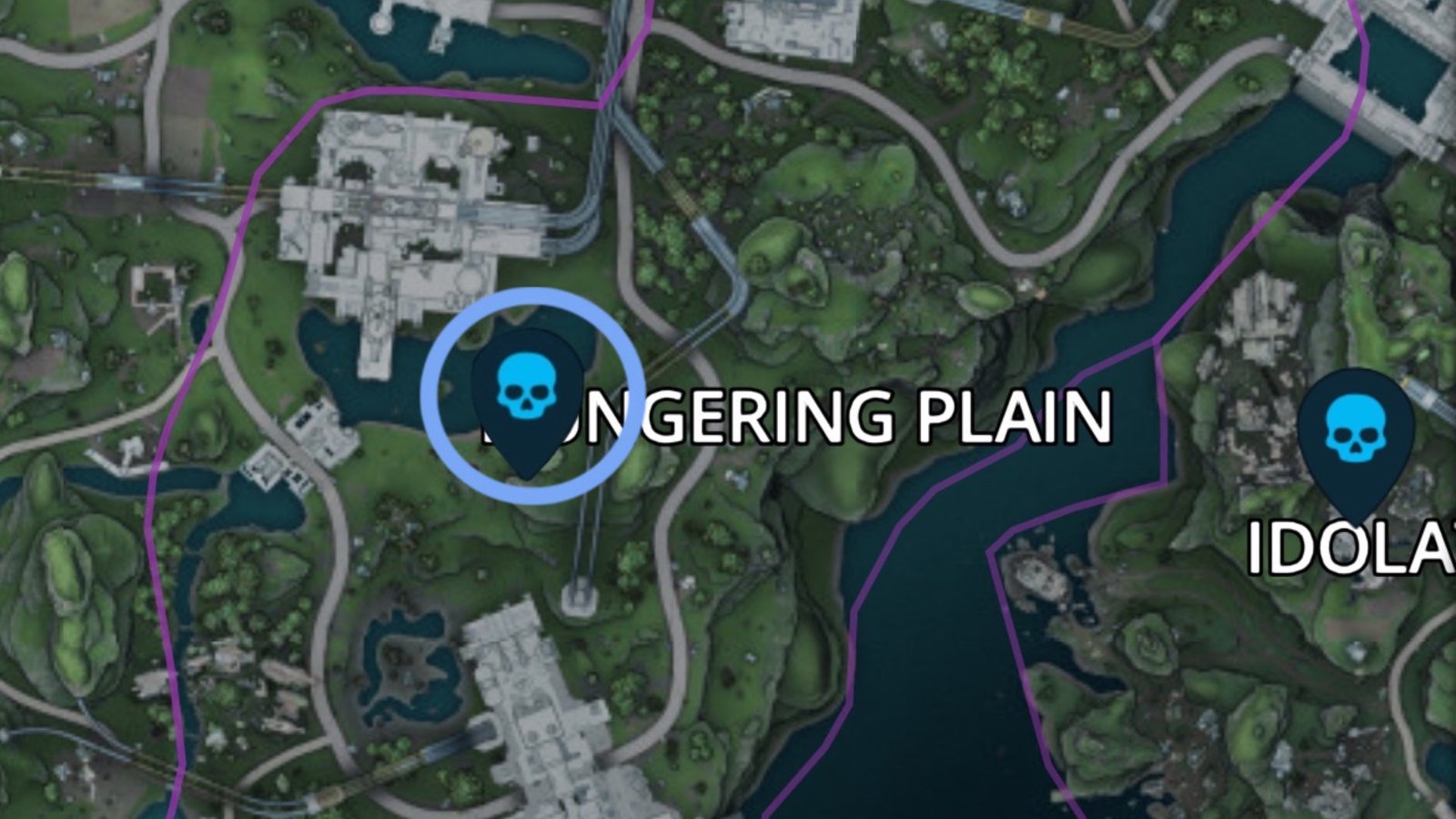 Borderlands 4 map featuring the first Dead Bolt in Hungering Plains.