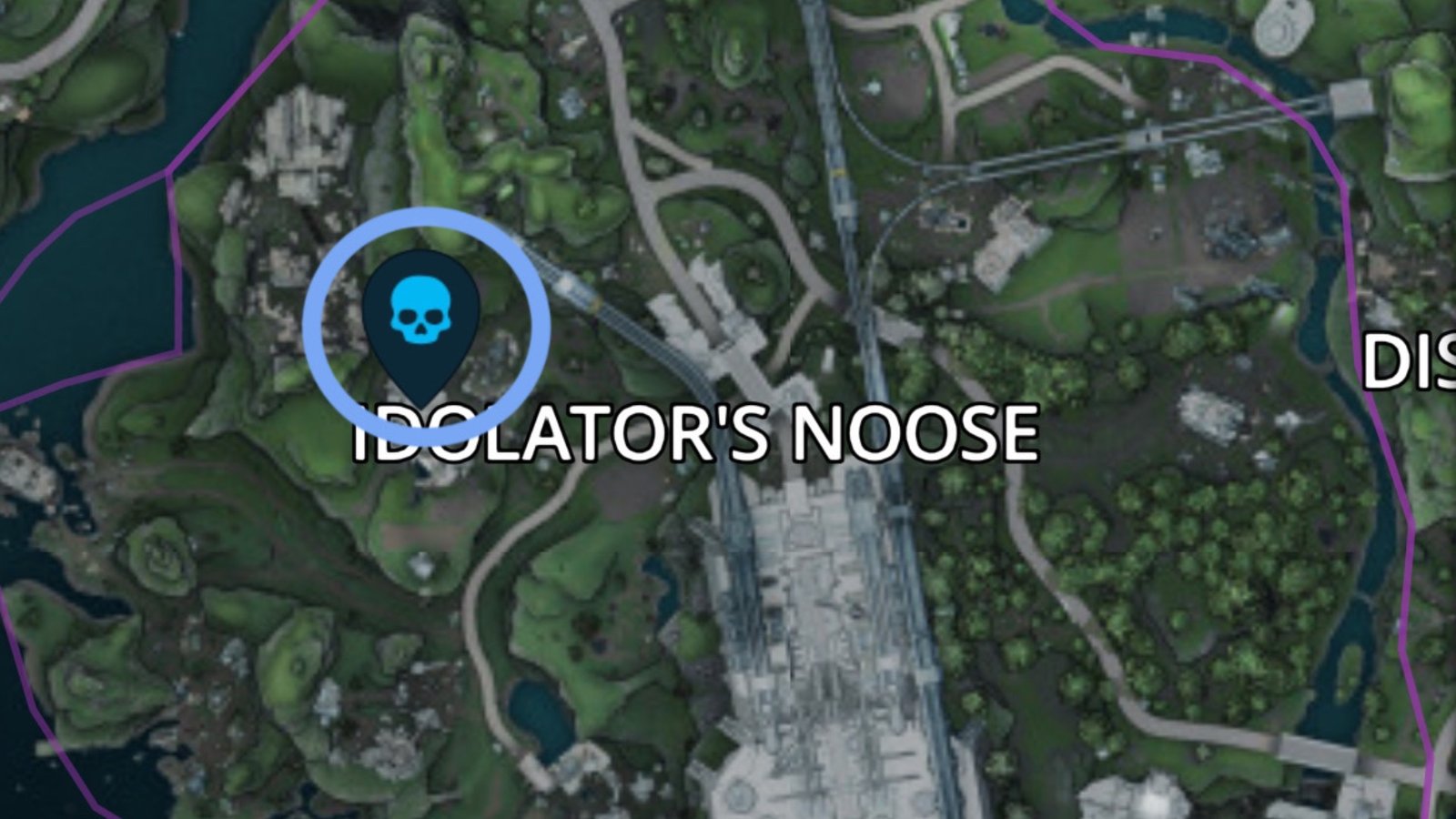 Borderlands 4 map featuring the first Dead Bolt in Idolator's Noose.