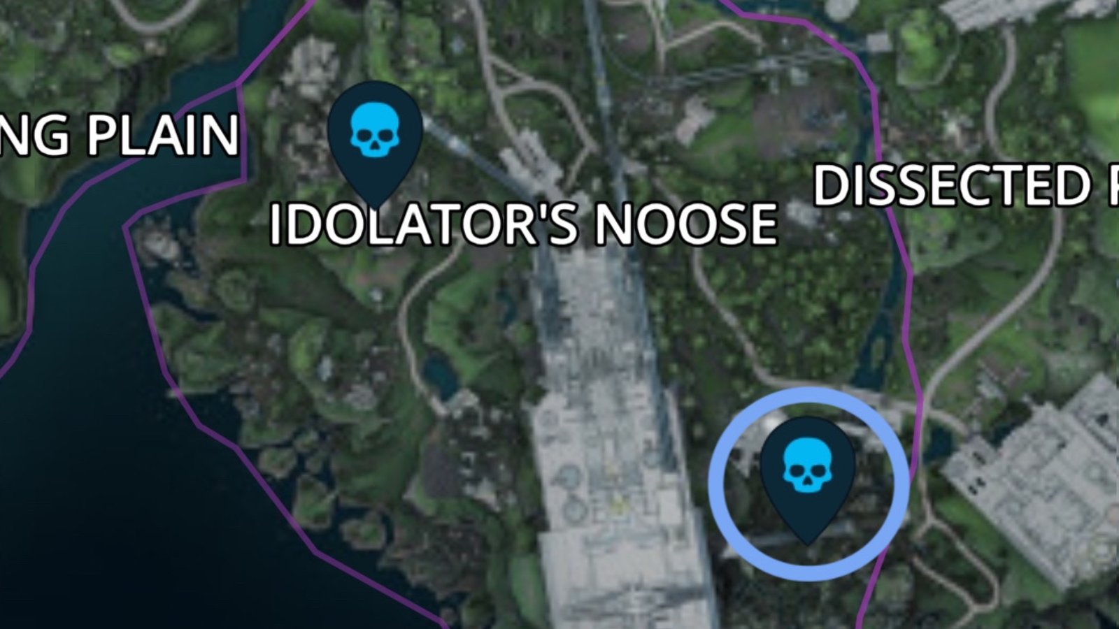Borderlands 4 map featuring the third Dead Bolt in Idolator's Noose.