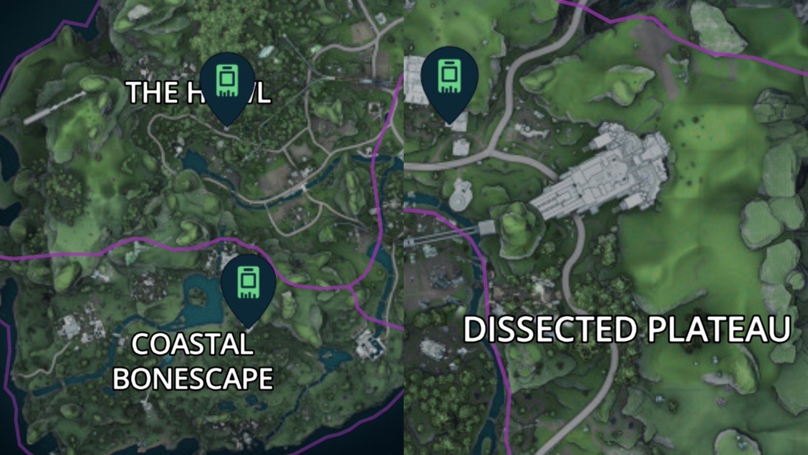 Borderlands 4 map featuring all Order Silos in the Fadefields region.