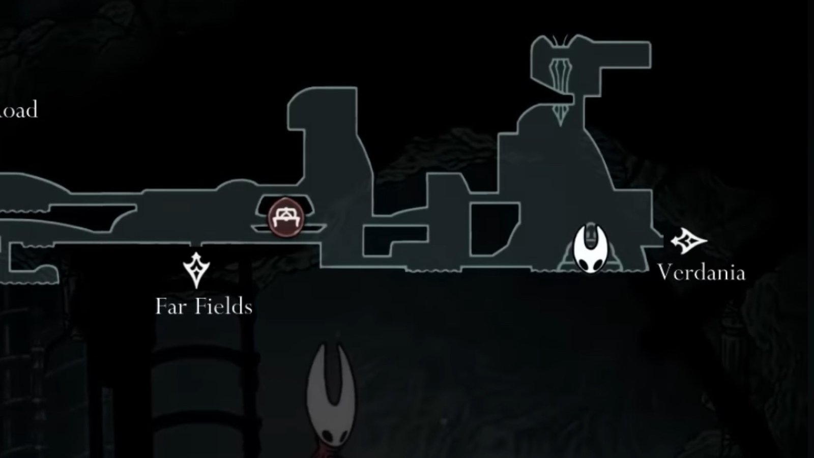 Silksong featuring Craw Memento location on the Greymoor map.