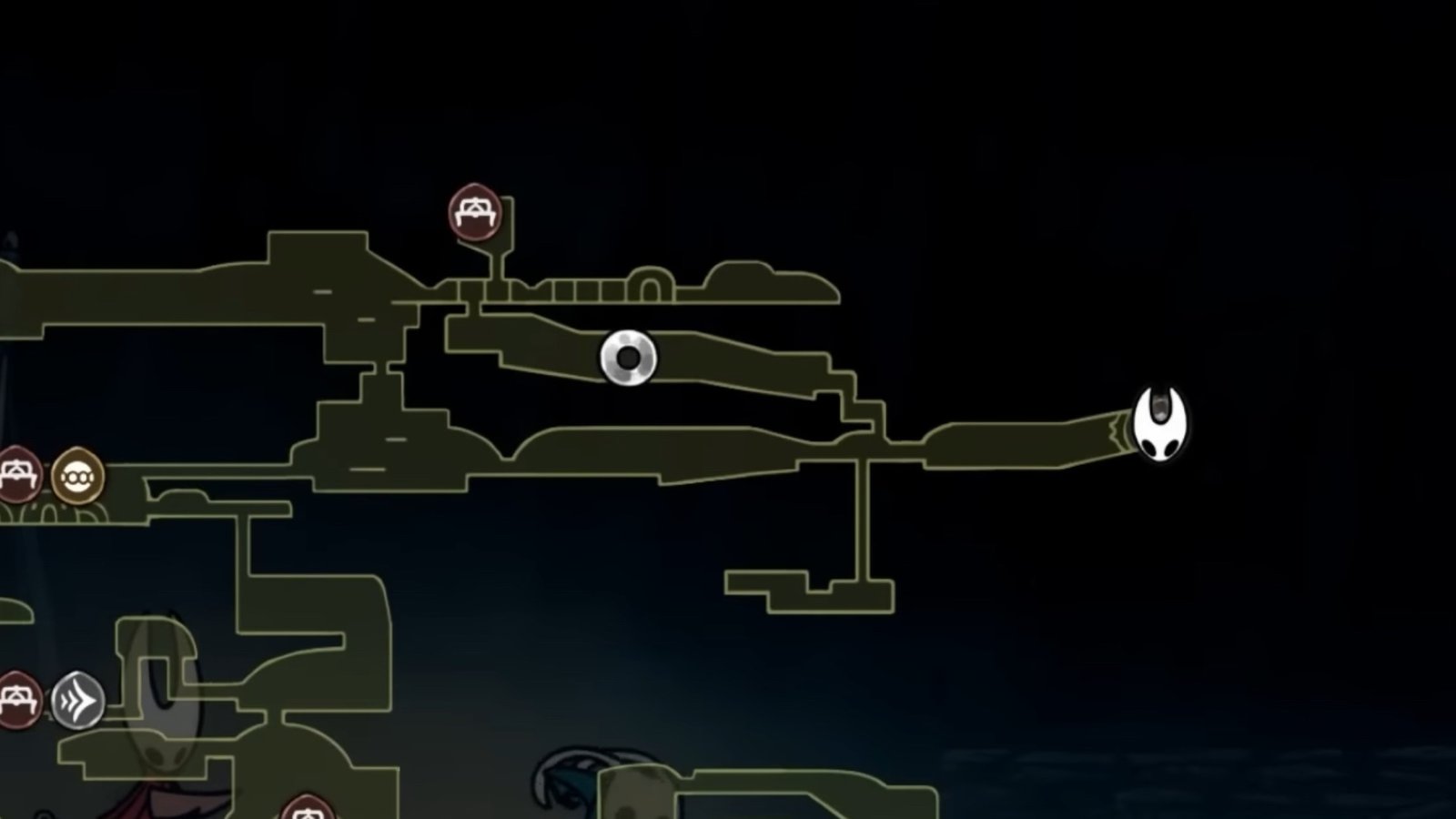 Silksong featuring Sprintmaster Swift's location on the Farfields Map.
