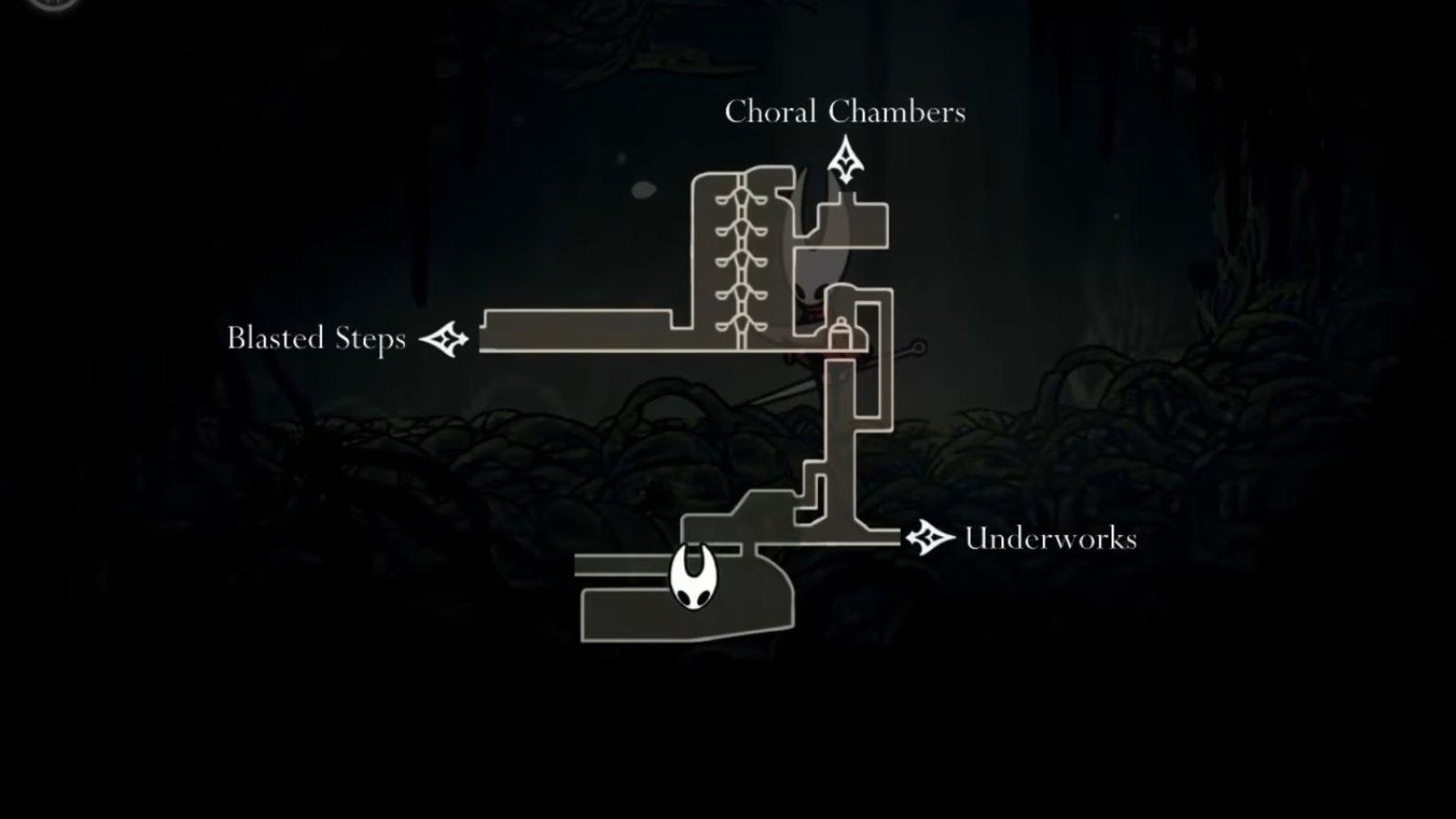 Silksong featuring Shrine Guardian Seth location on the Grand Gate map.