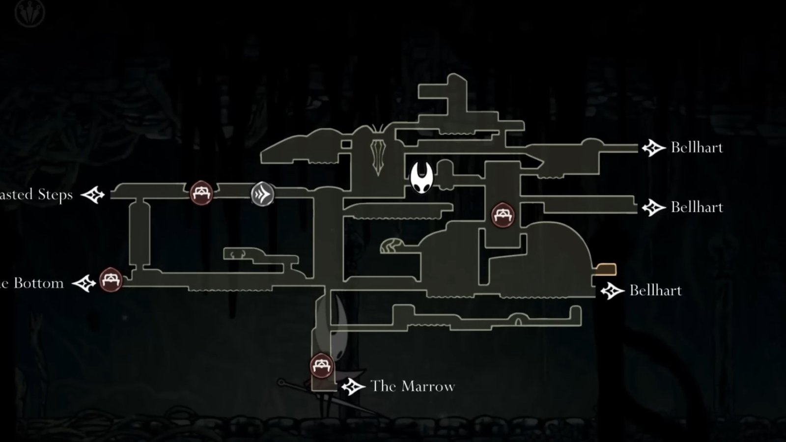 Silksong featuring Seth's location at Shellwood.