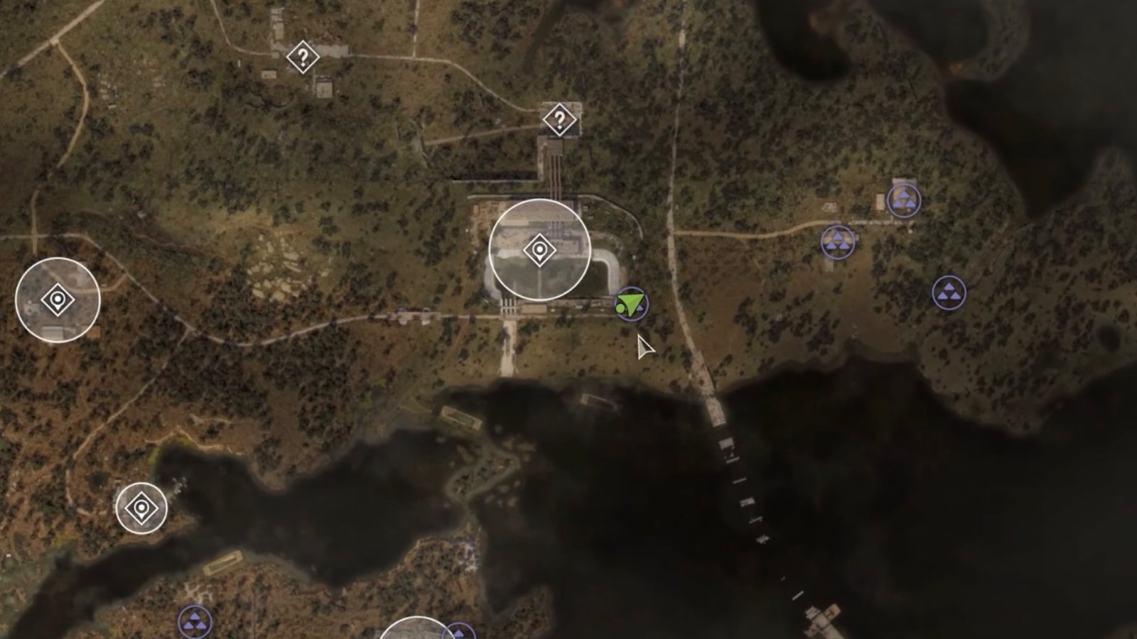 Stalker 2 screenshot featuring the first Night Goggles map location.