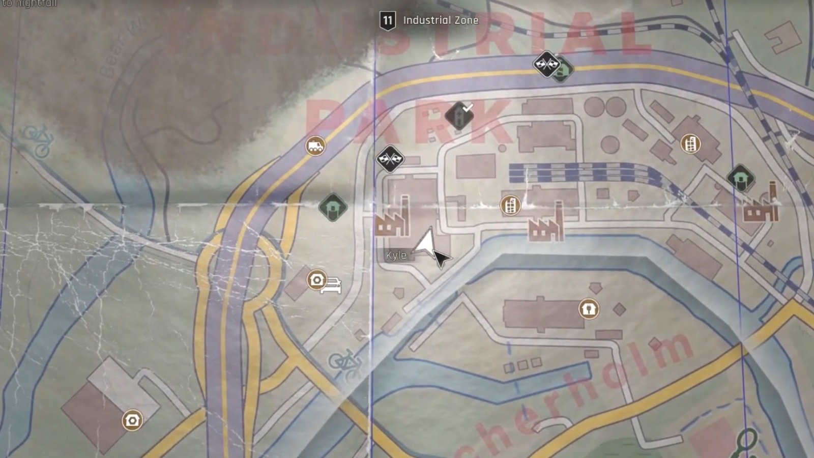 Dying Light: The Beast featuring the seventh Baron's Research Memo map location.