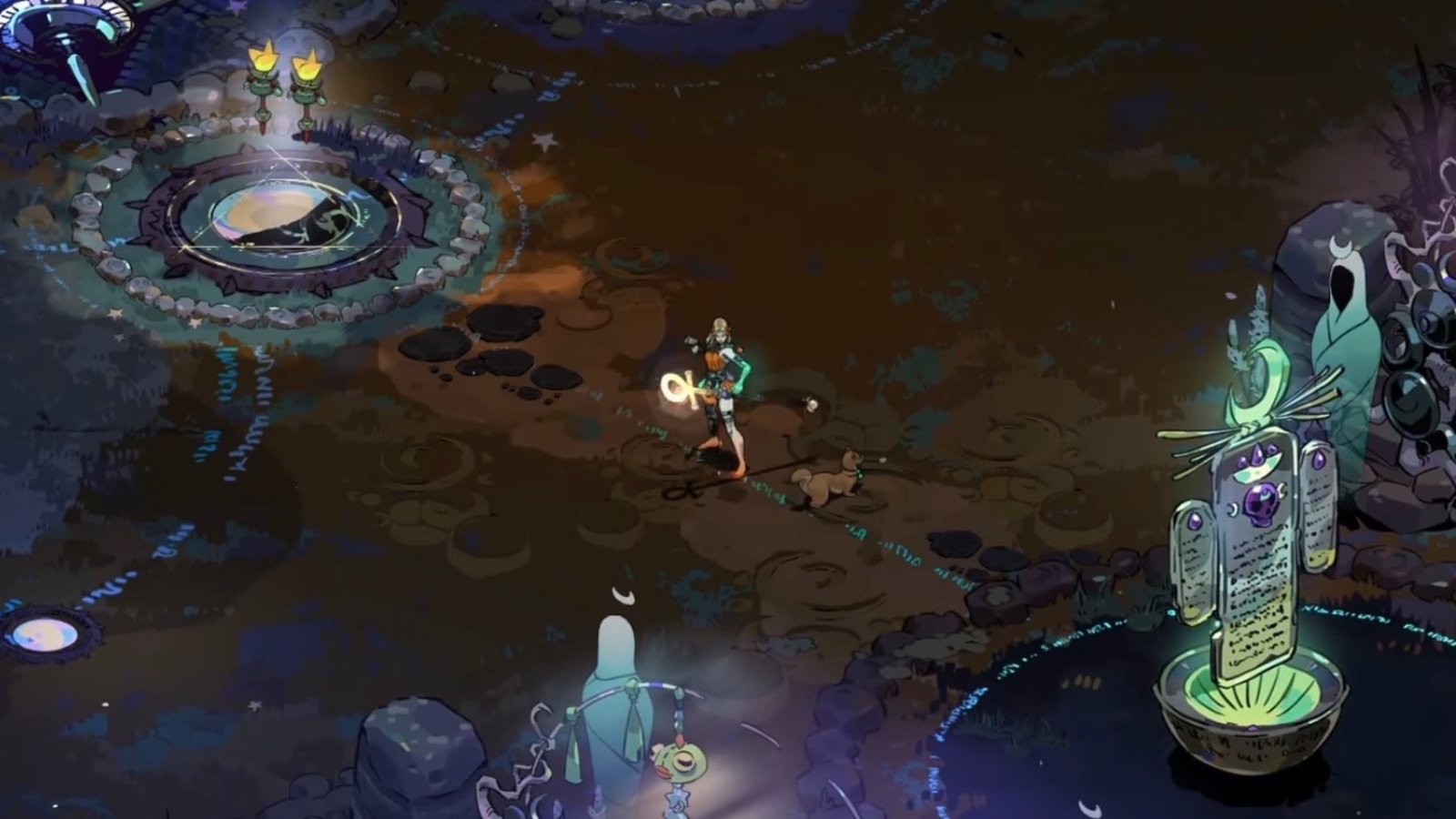 Hades 2 screenshot featuring Gale the Polecat Animal Familiar.