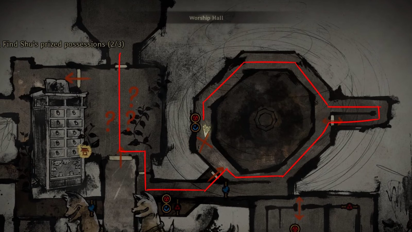 Silent Hill f featuring the first Shu's Prized Possession map route.