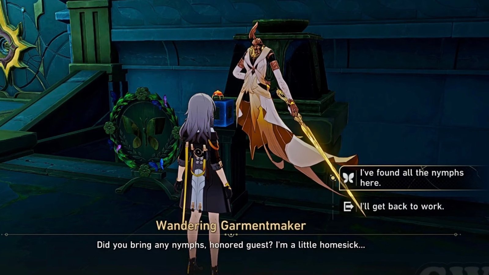 HSR Universal Matrix featuring the Wandering Garmentmaker.
