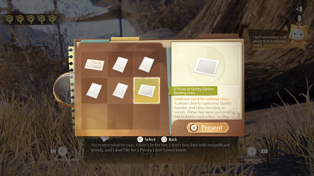 Infinity Nikki - Interrogation Quirky Gordon Evidence Screen