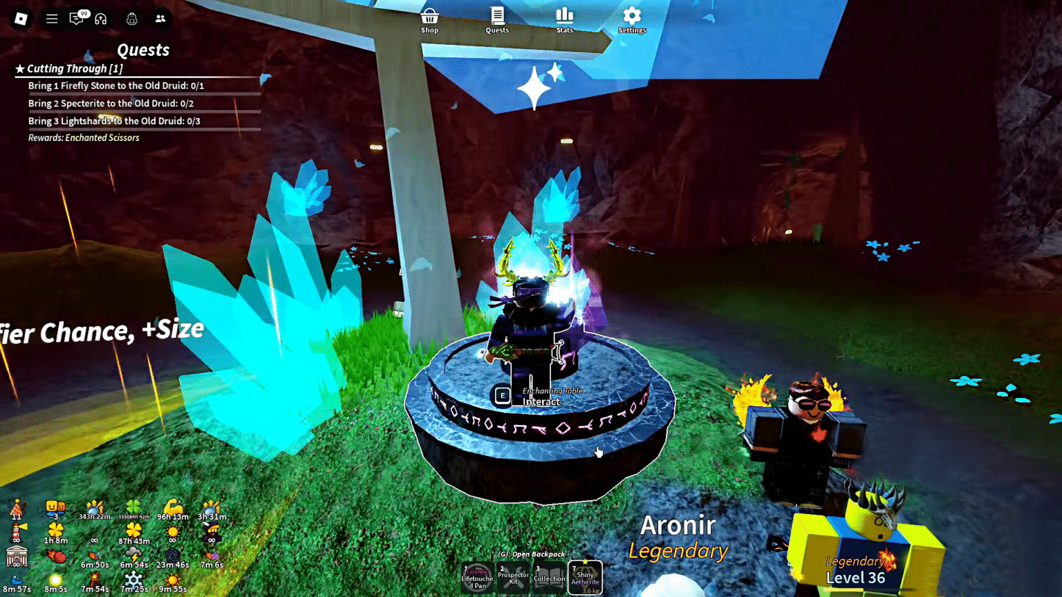 Prospecting Roblox Shovel Enchanting Table Azuralite Oasis