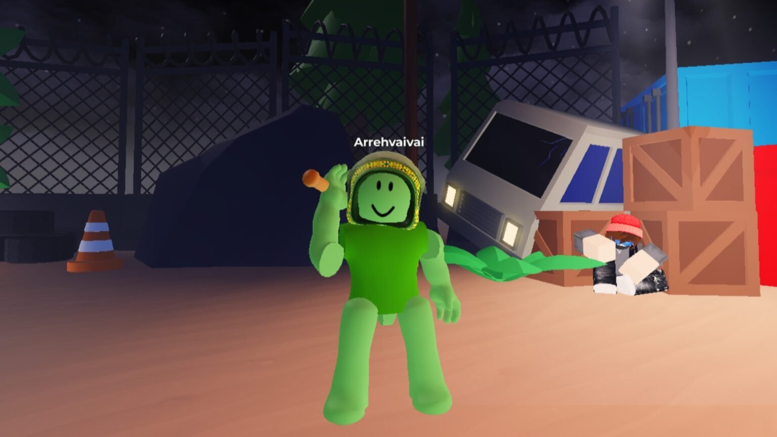 Hunty Zombie screenshot featuring the player inside the Lobby carrying a weapon.