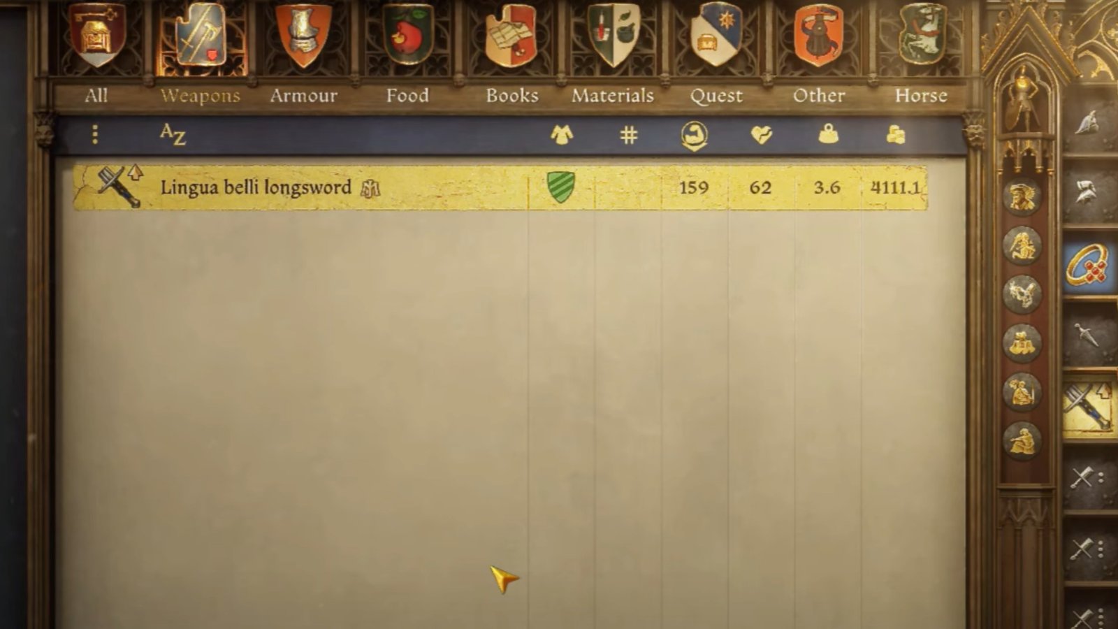 Legacy of the Forge Lingua Belli Longsword.