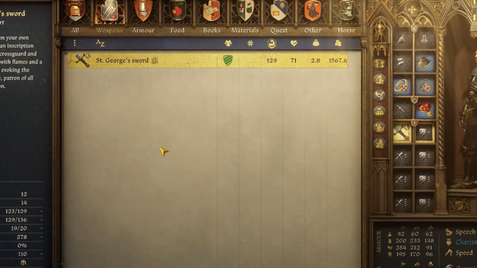 Legacy of the Forge St. George's Sword.