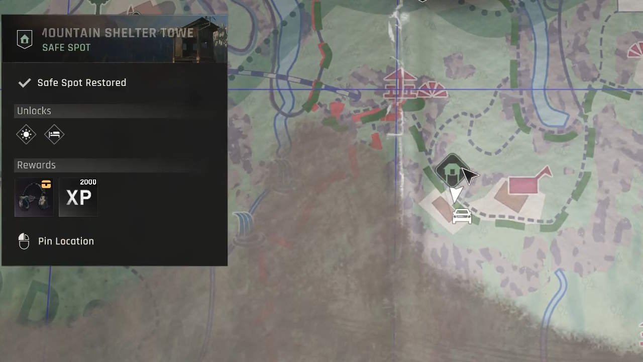 The treasure map A1 reward location