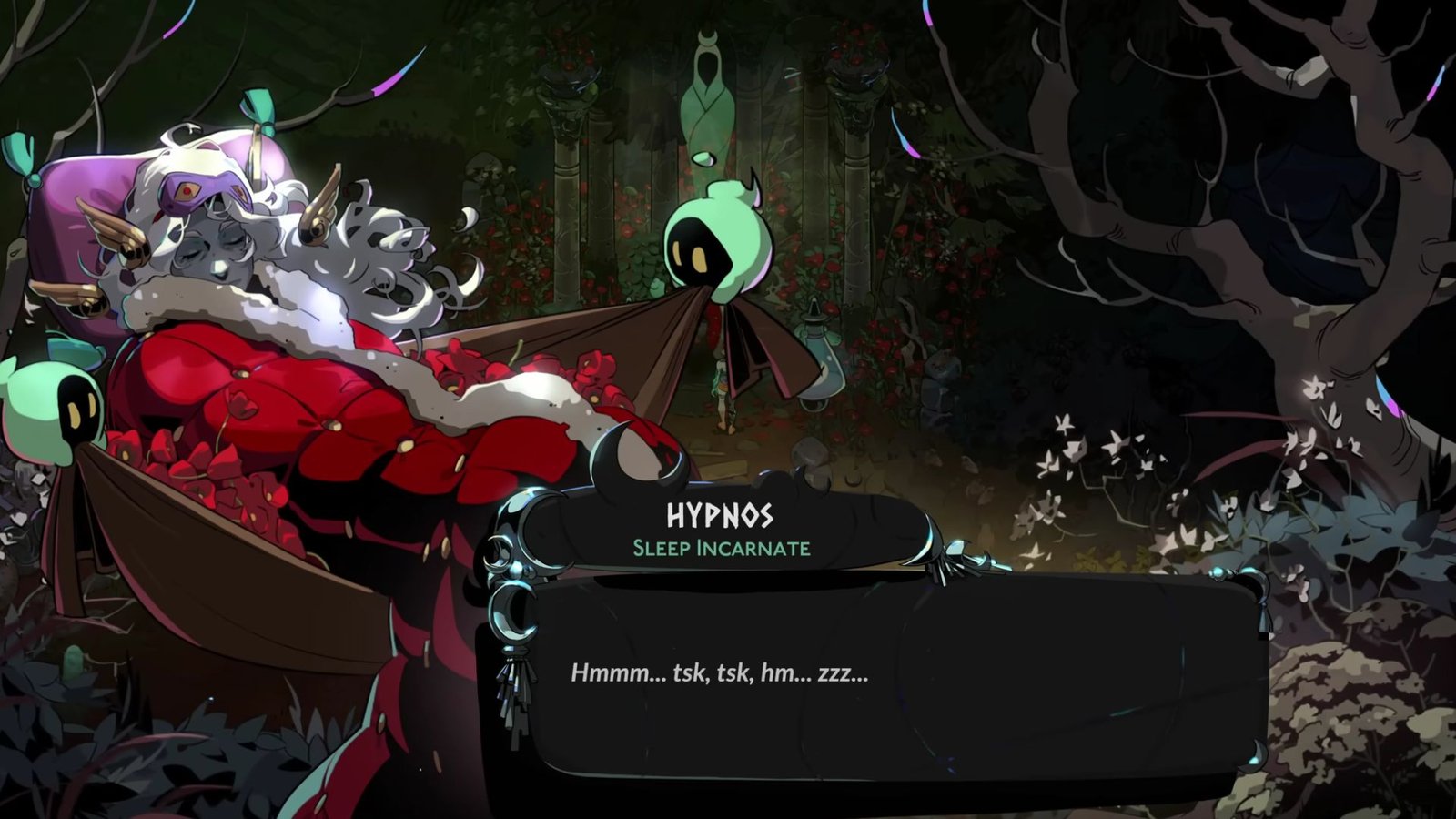 Melinoe casting End of the Dumbest Slumber to awake Hypnos in Hades 2