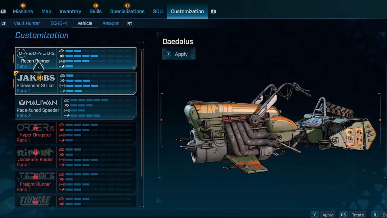 Vehicle Customization Borderlands 4