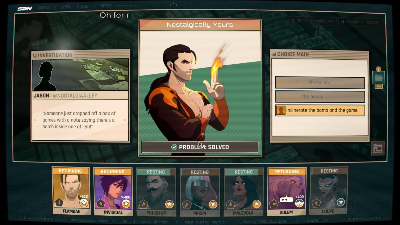 Dispatch - Nostalgically Yours Investigation Flambae