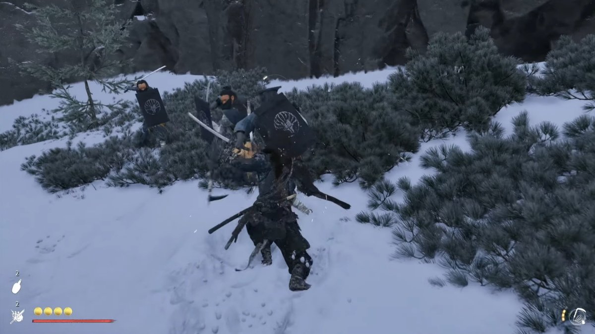 Atsu fighting more Nine Tails in Ghost of Yotei