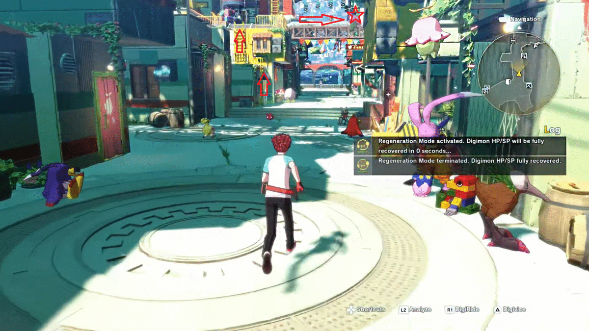 Digimon Story Time Stranger Central Town Opening Area