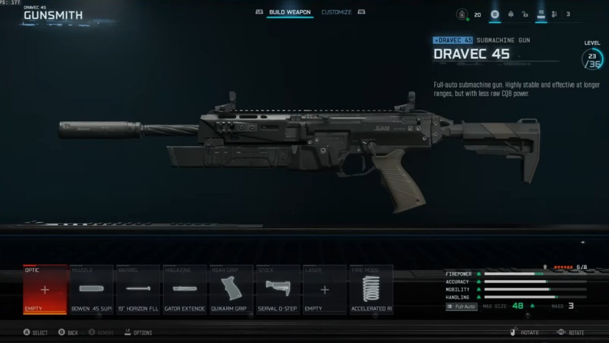 Dravec 45 SMG from Black Ops 7