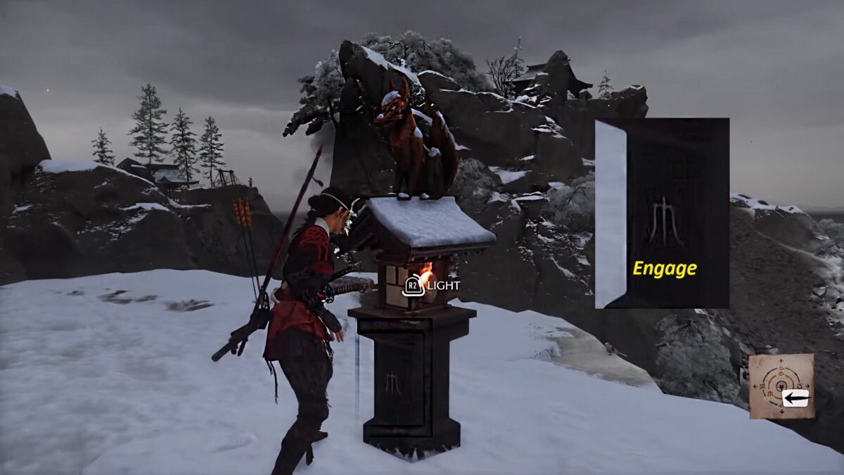 Ghost of Yotei Ainu Symbol Engage Nine Tail Symbol Shrine