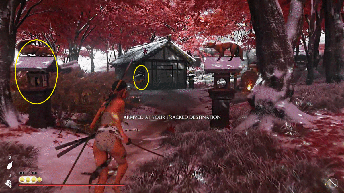 Ghost of Yotei Closed-Off Building Location at Crimson Forest