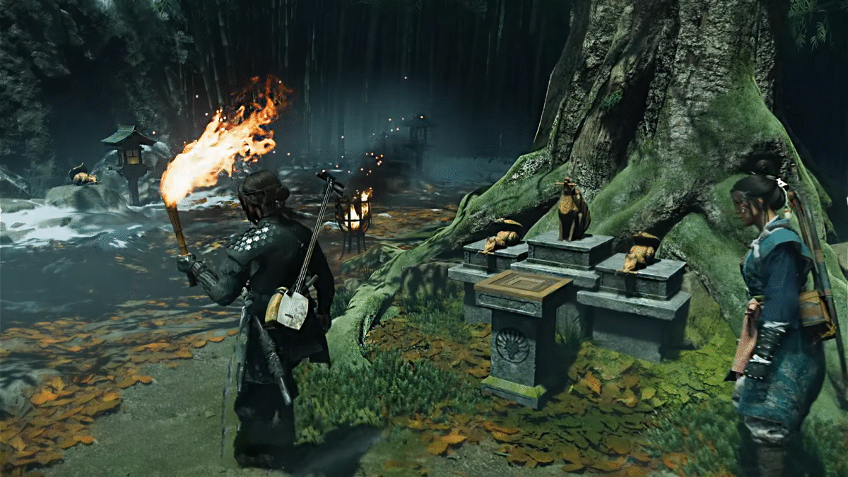 Ghost of Yotei Find a way into the forest PUZZLE