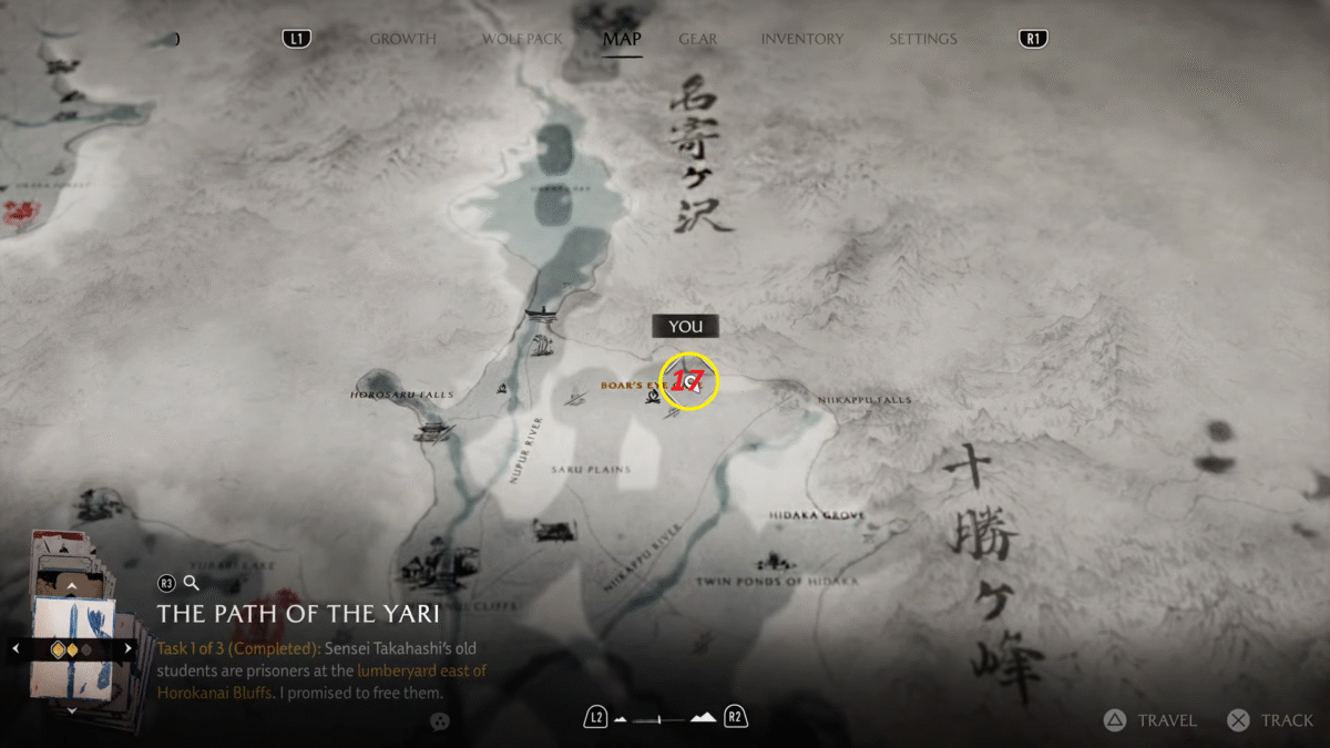 Ghost of Yotei Tokachi Range Map #2