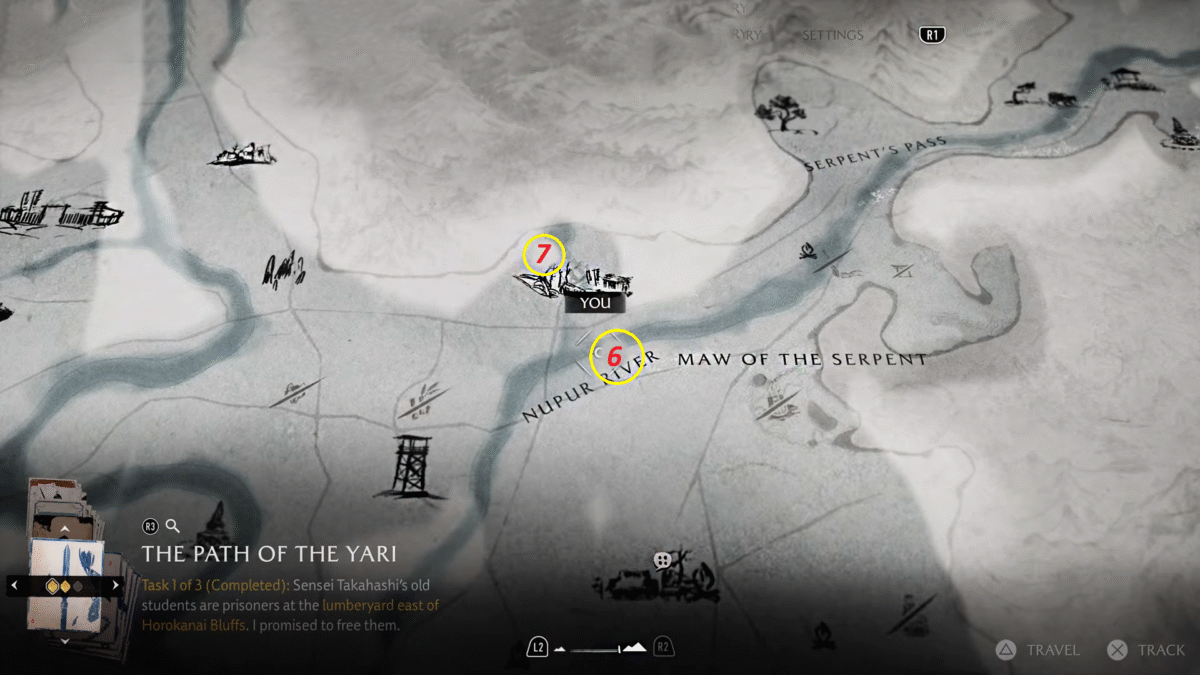 Ghost of Yotei Yotei Grasslands #3 AINU Locations on Map