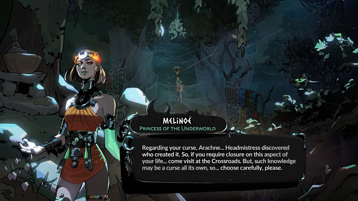 Hades 2 Arachne Dialogue Entry 8 Silk & Spitefulness Achievement Prophecy