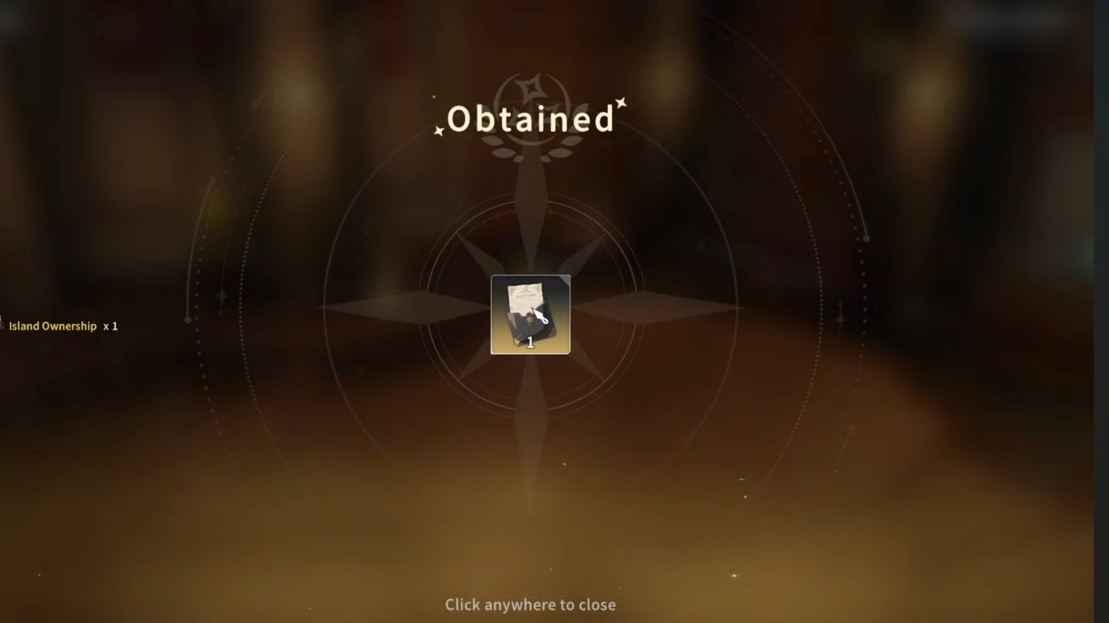 Blue Protocol: Star Resonance screenshot featuring the Island Ownership Papers.