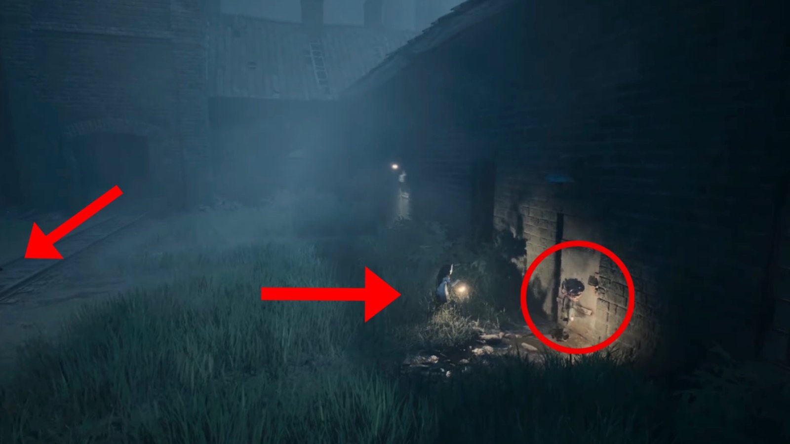 Reanimal featuring the third Mask location at the Trainyard with the broken cart.