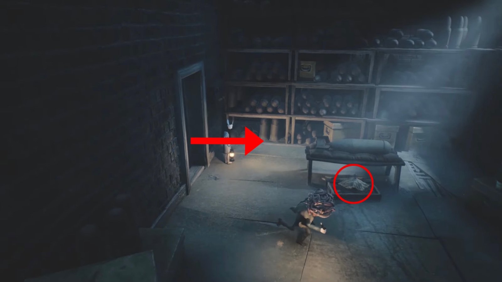 Reanimal featuring the third Mask location inside the room at the Trainyard.