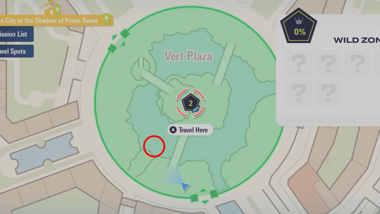 Pokémon Legends: Z-A screenshot featuring Magikarp's location.