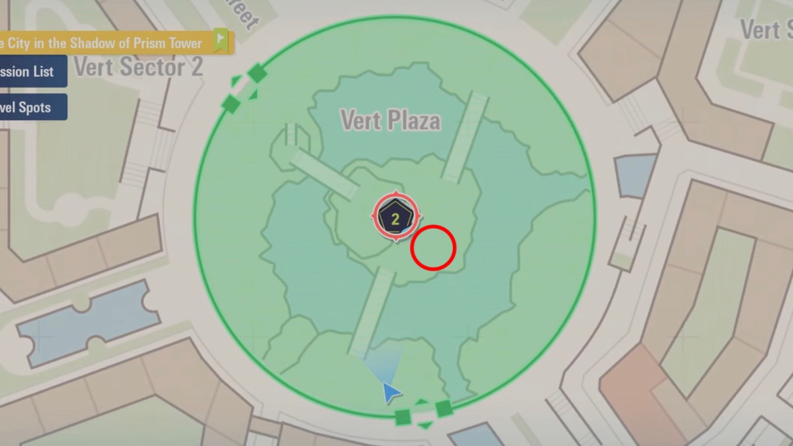 Pokémon Legends: Z-A screenshot featuring Binacle's location.