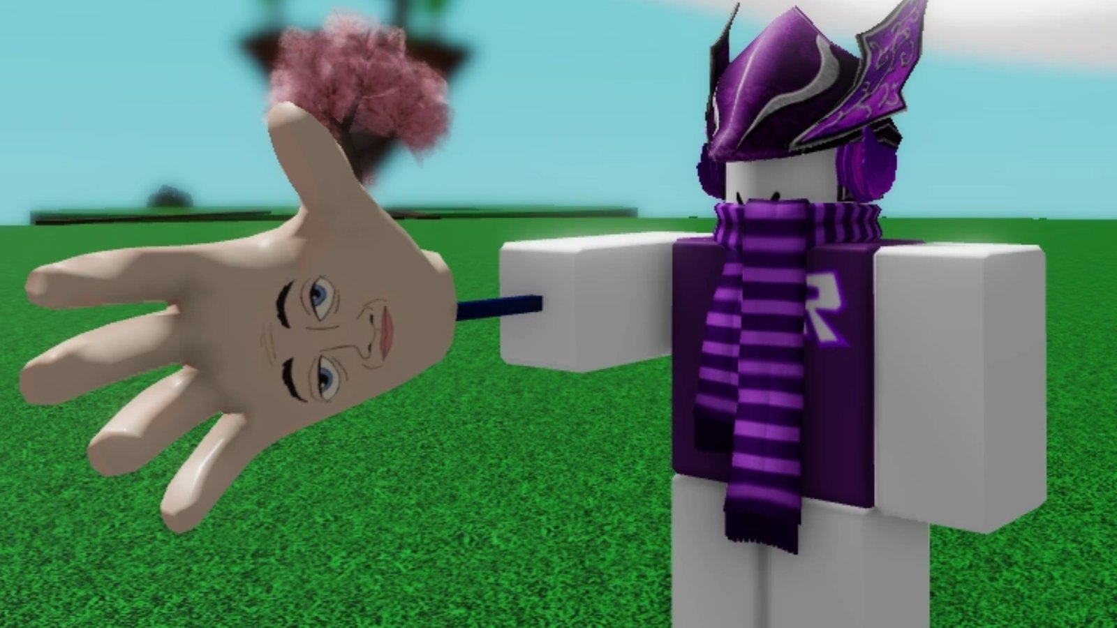 Slap Battles screenshot featuring player using the Balloony Glove.