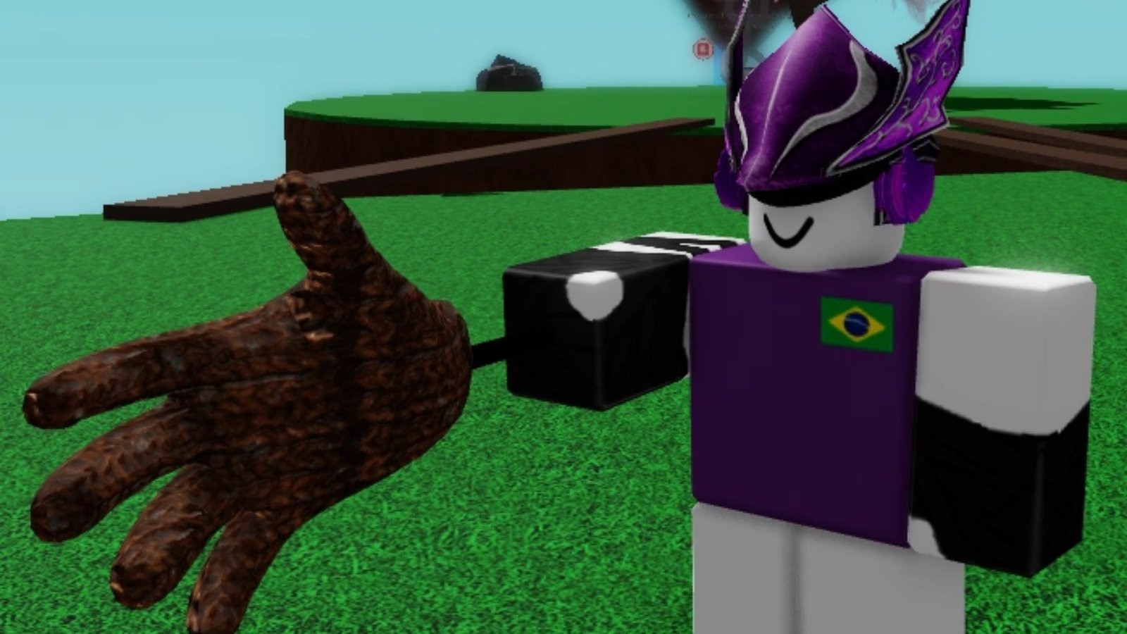 Slap Battles screenshot featuring player using the Leash Glove.