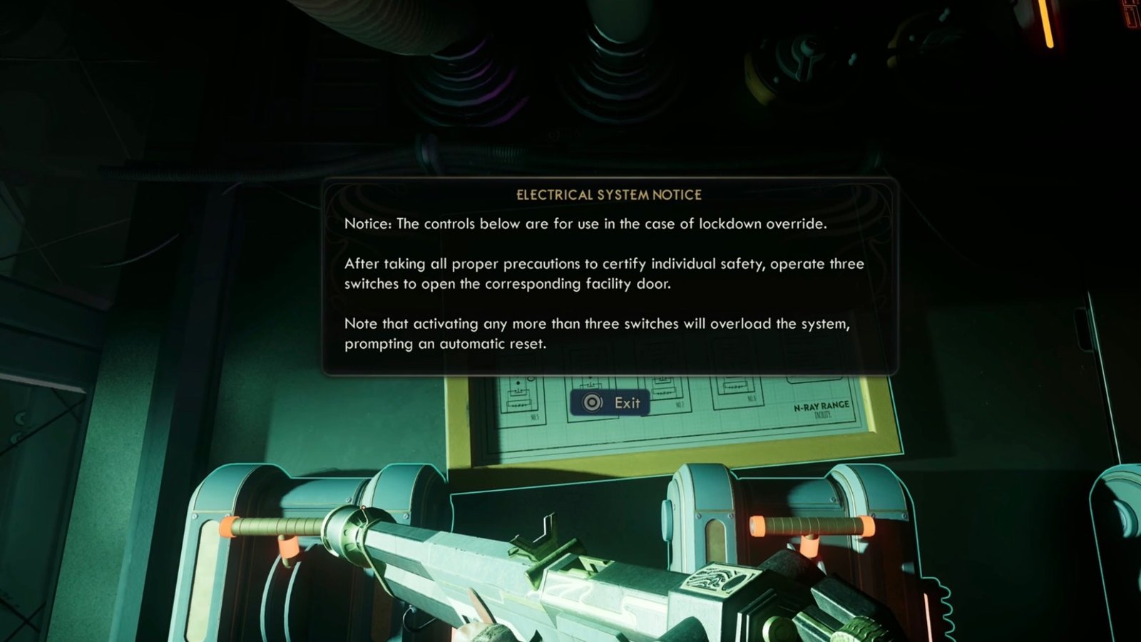 The Outer Worlds 2 Electrical System Notice.