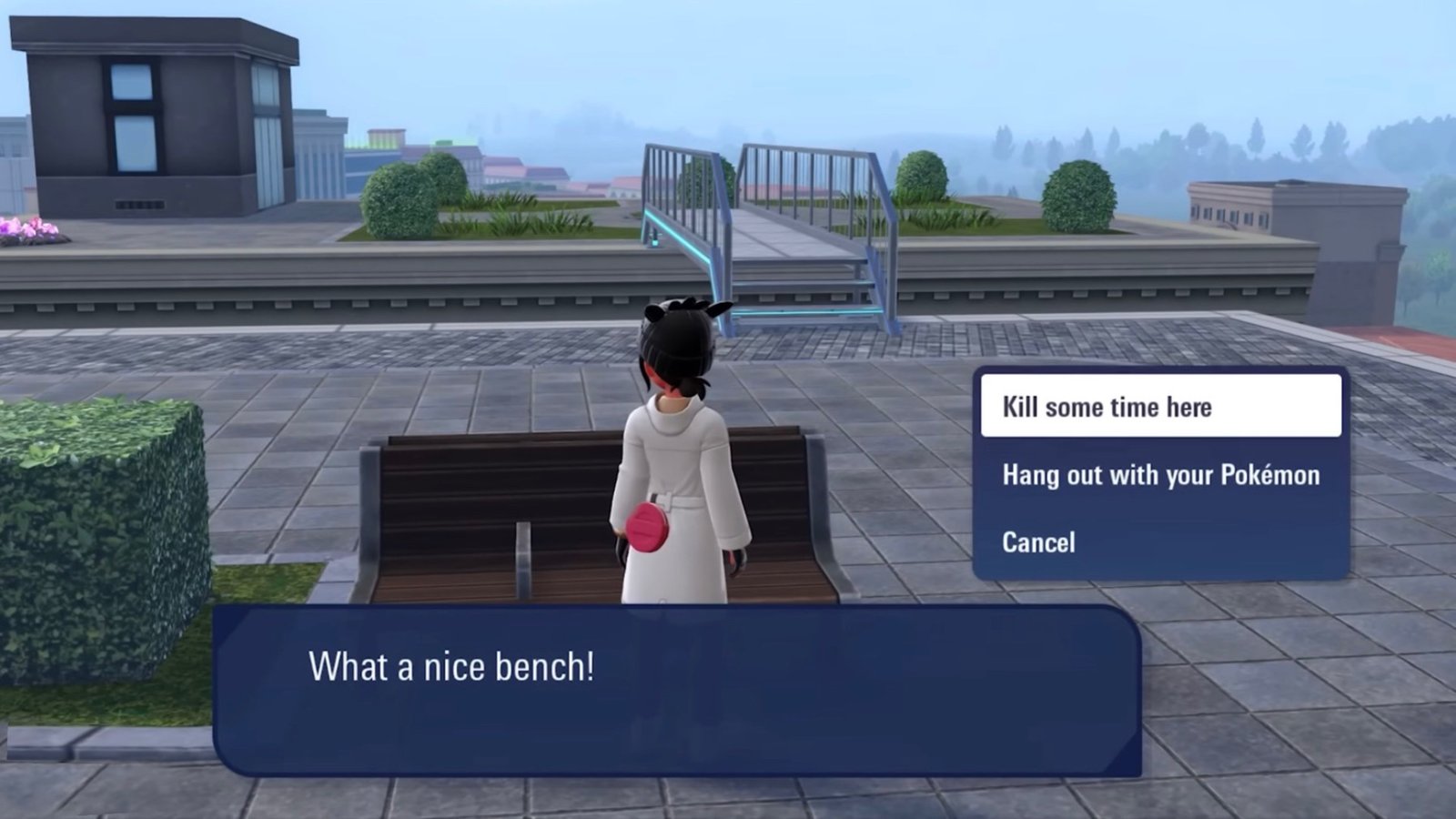 Pokémon Legends: Z-A spamming rest on Bench.