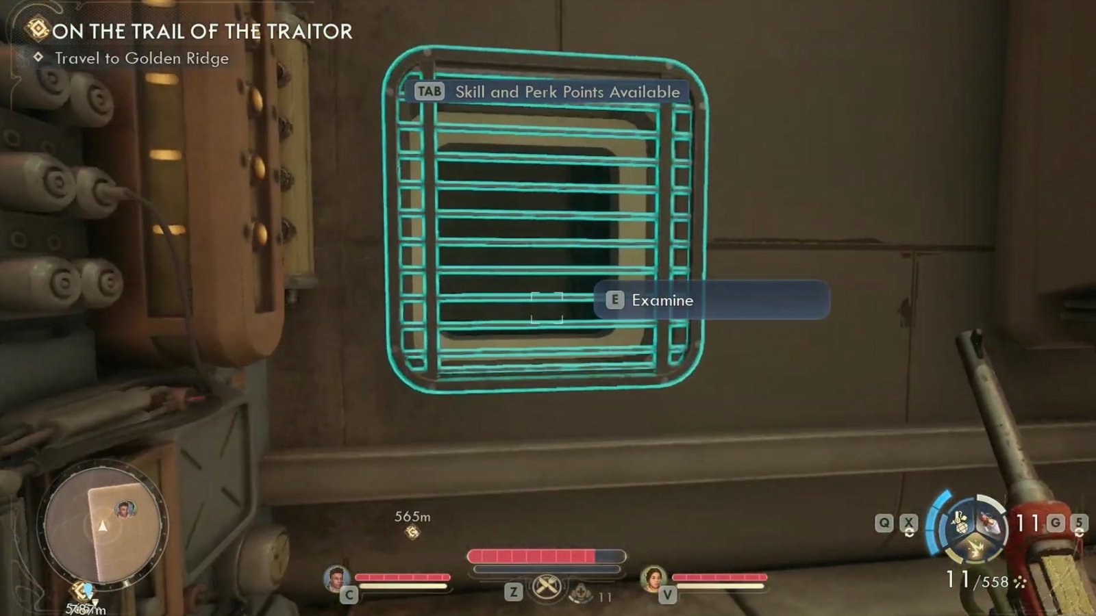 The Outer Worlds 2 featuring the Power Substation grate.