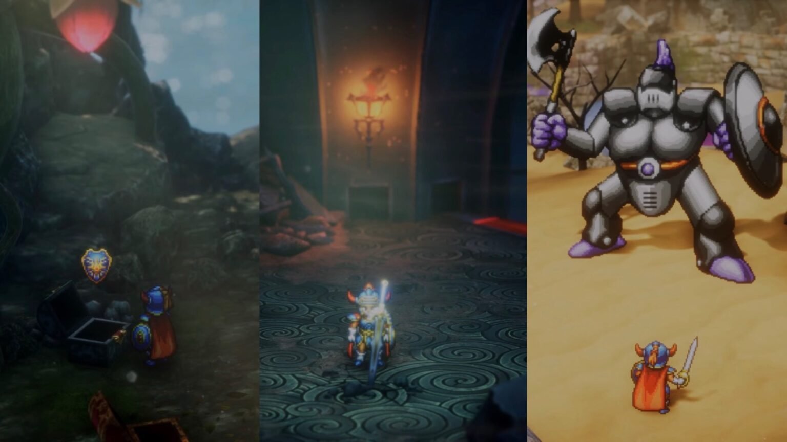 Dragon Quest 1 HD-2D Remake: Erdrick's Shield, Sword, and Armor Location.